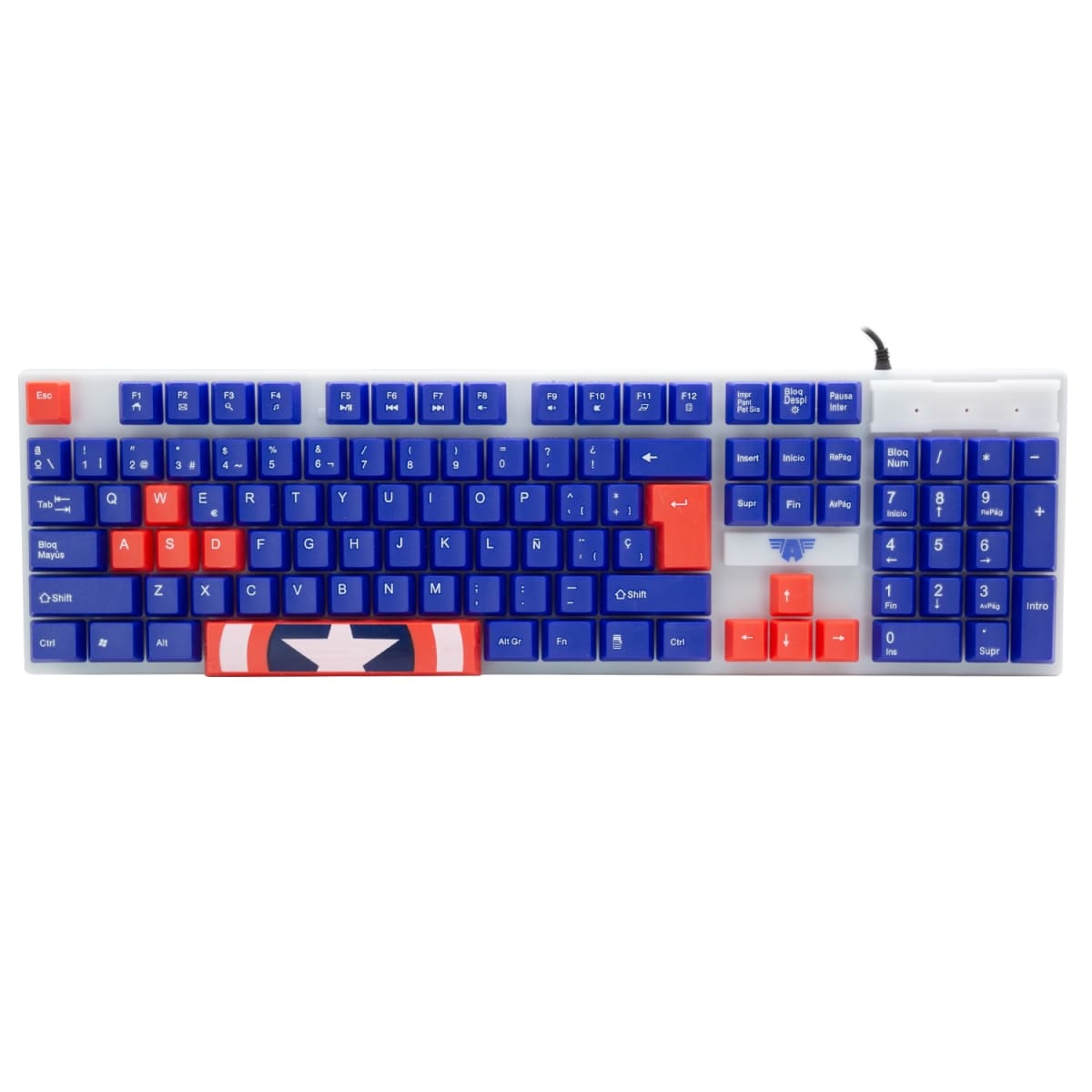 Kit Gamer Marvel Capitan America (audifonos+mouse+teclado)5