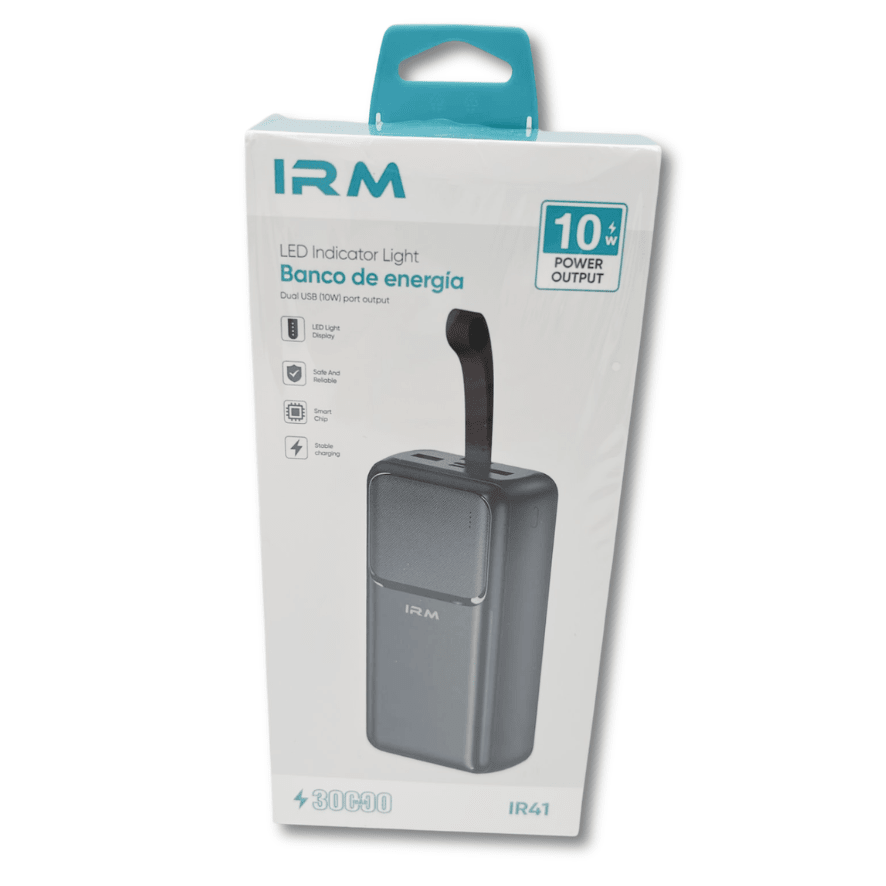 Power Bank 30.000mAh IRM61185 Batería Externa Portátil USB Alta Capacidad1