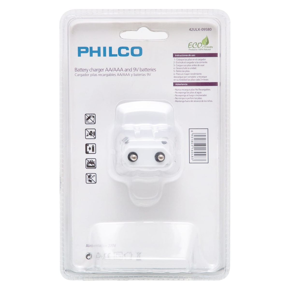 Cargador Pilas PHILCO (S/P)2