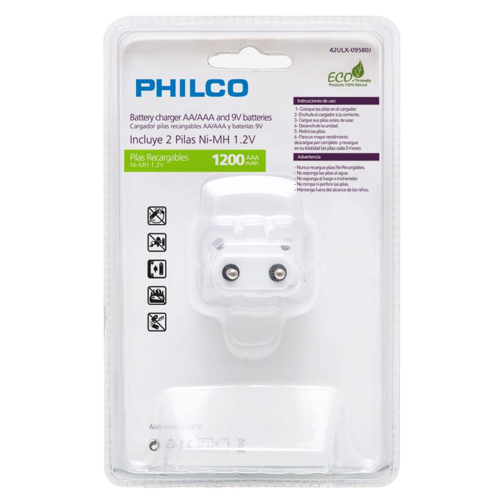 Cargador Pilas PHILCO (C/P AAA)3
