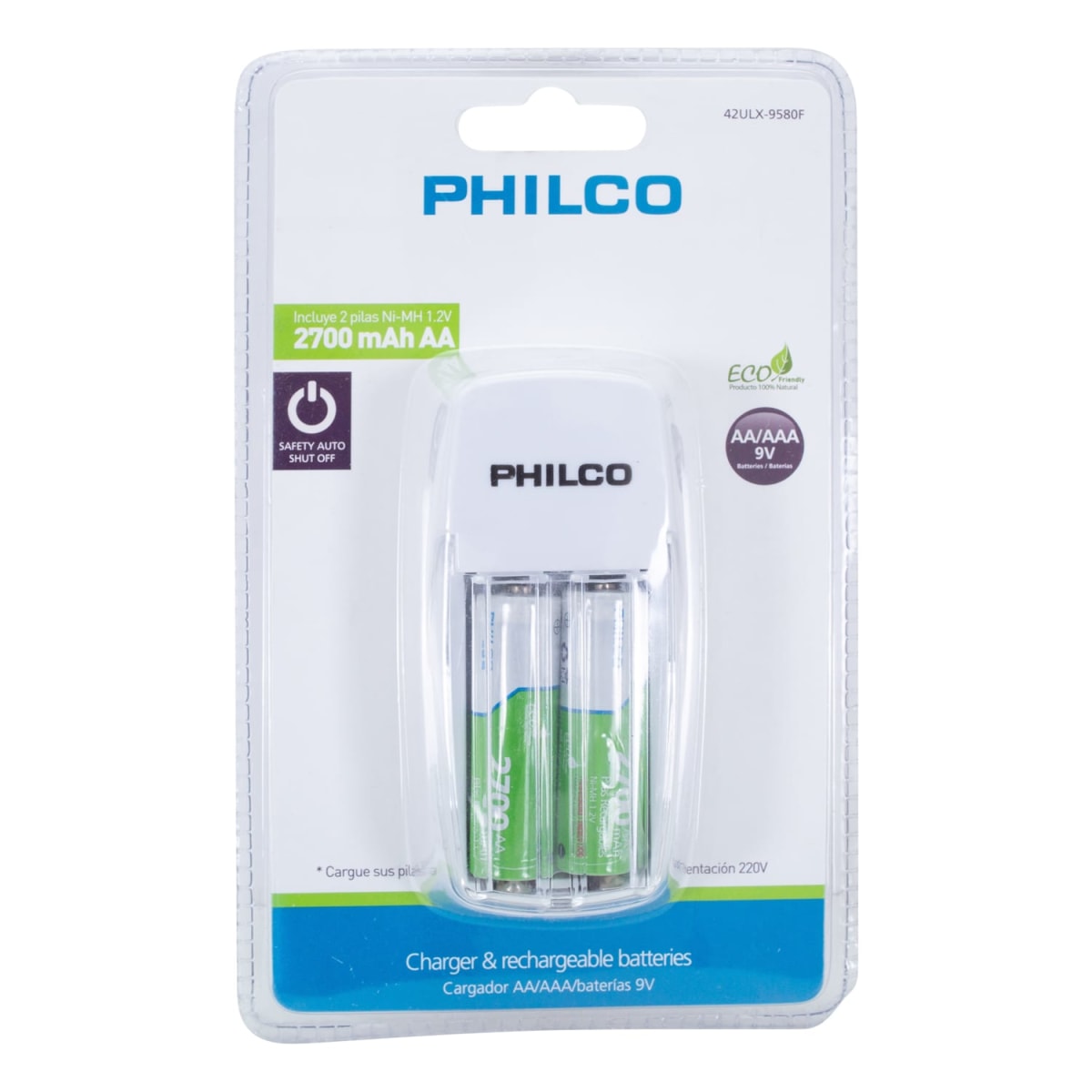 Cargador Pilas PHILCO (C/P AA)1