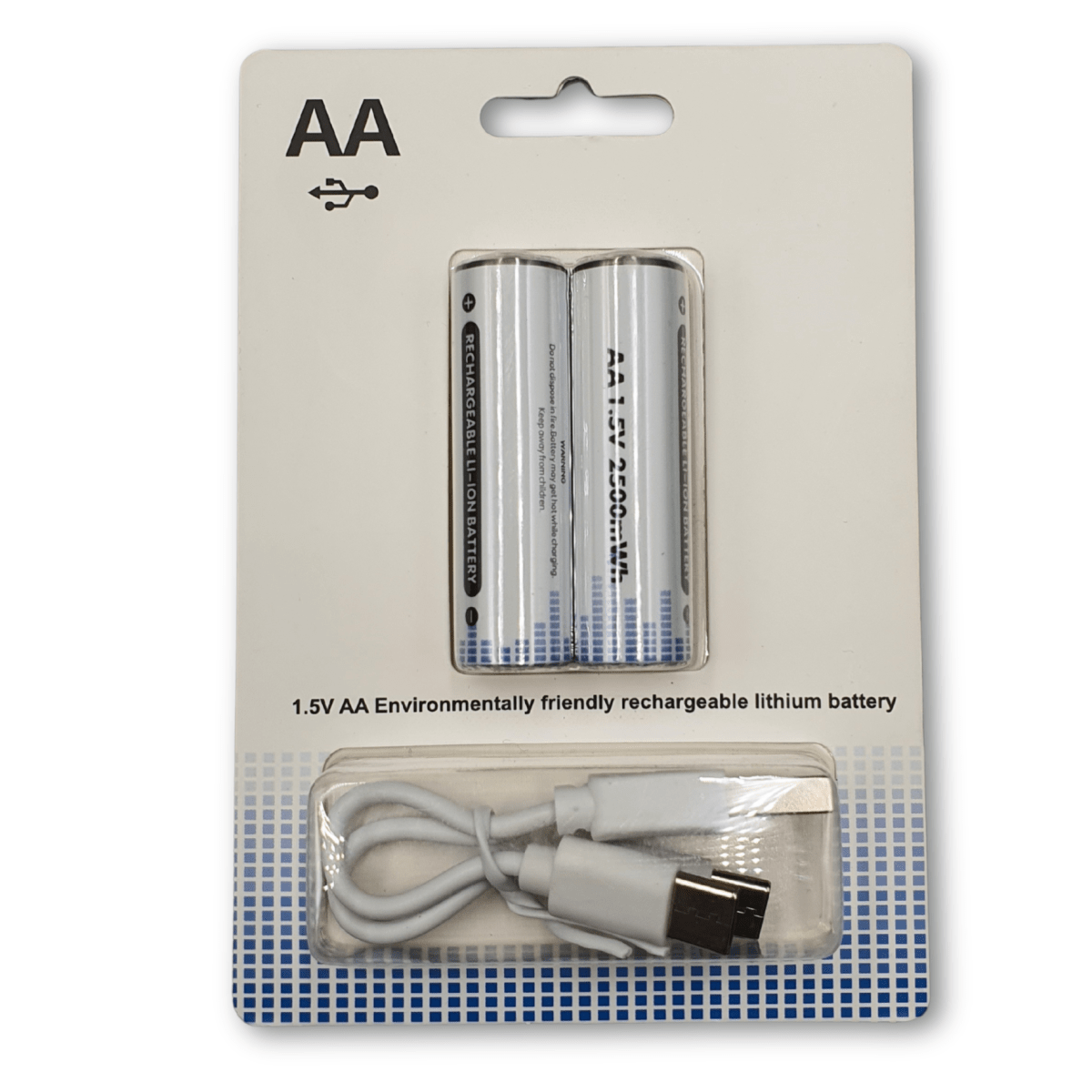 Pila Recargable AA Cable USB Doble1