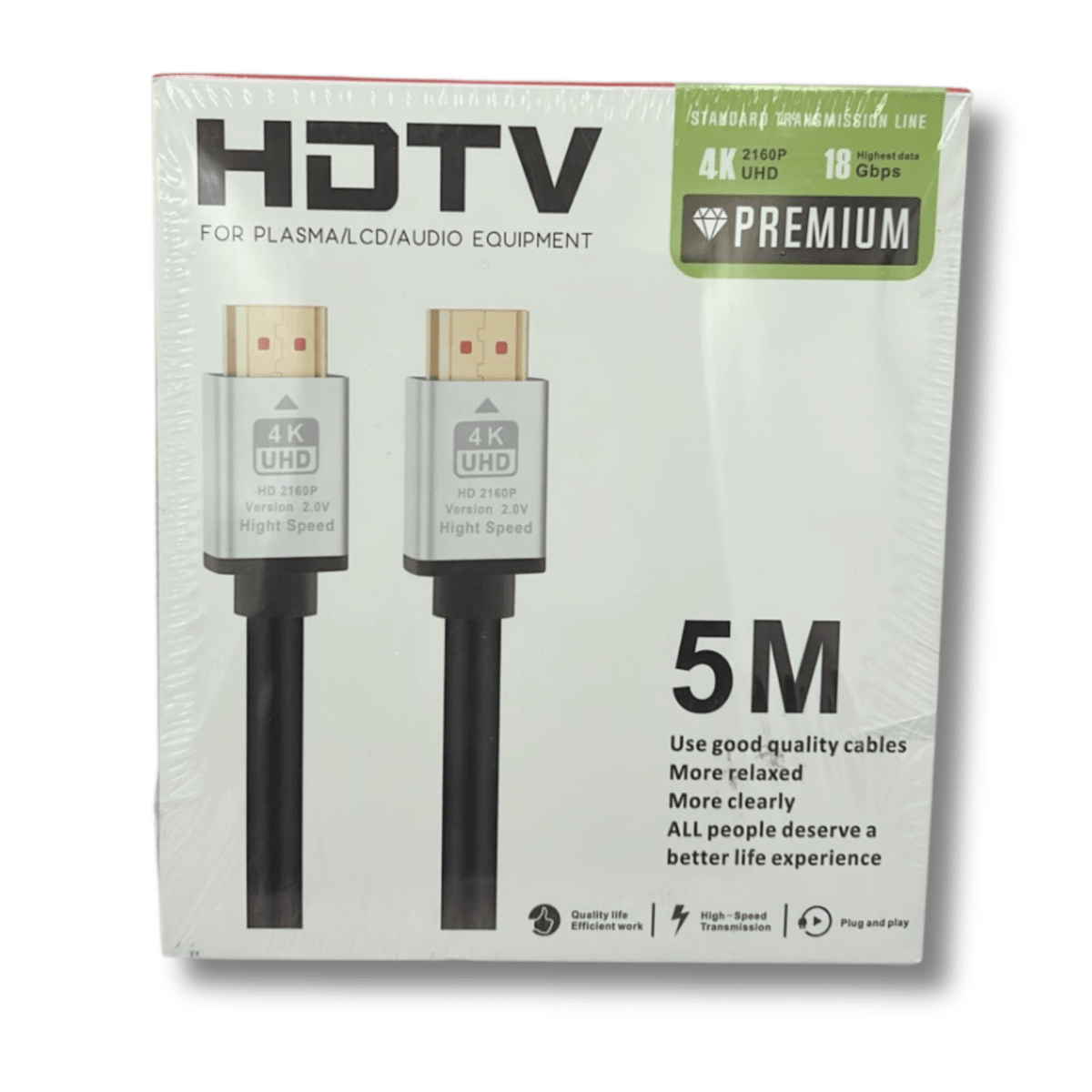 Cable HDMI 5mts Premium HDTV 4K1