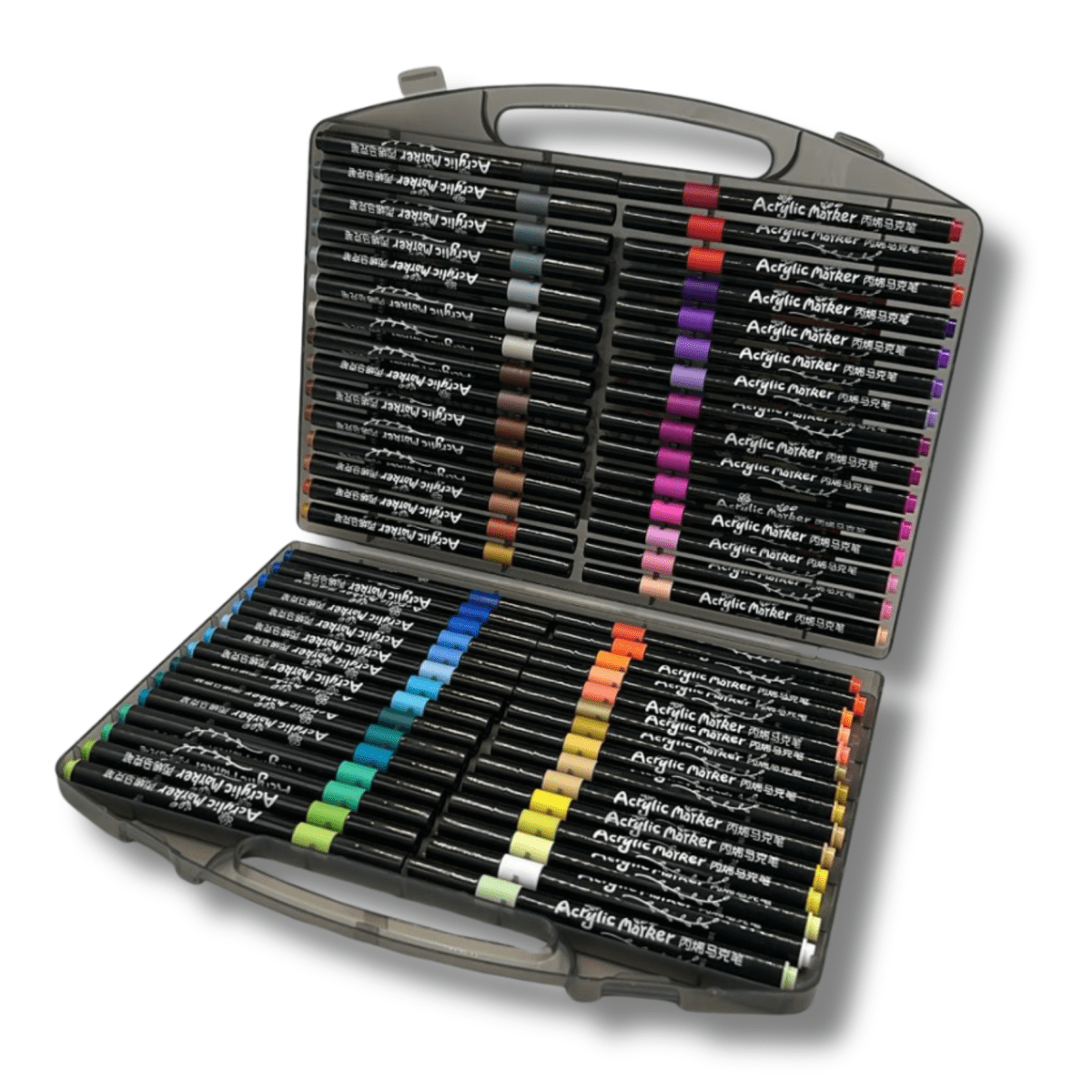 Set 60 Lapices Acrílicos Maleta Negra2