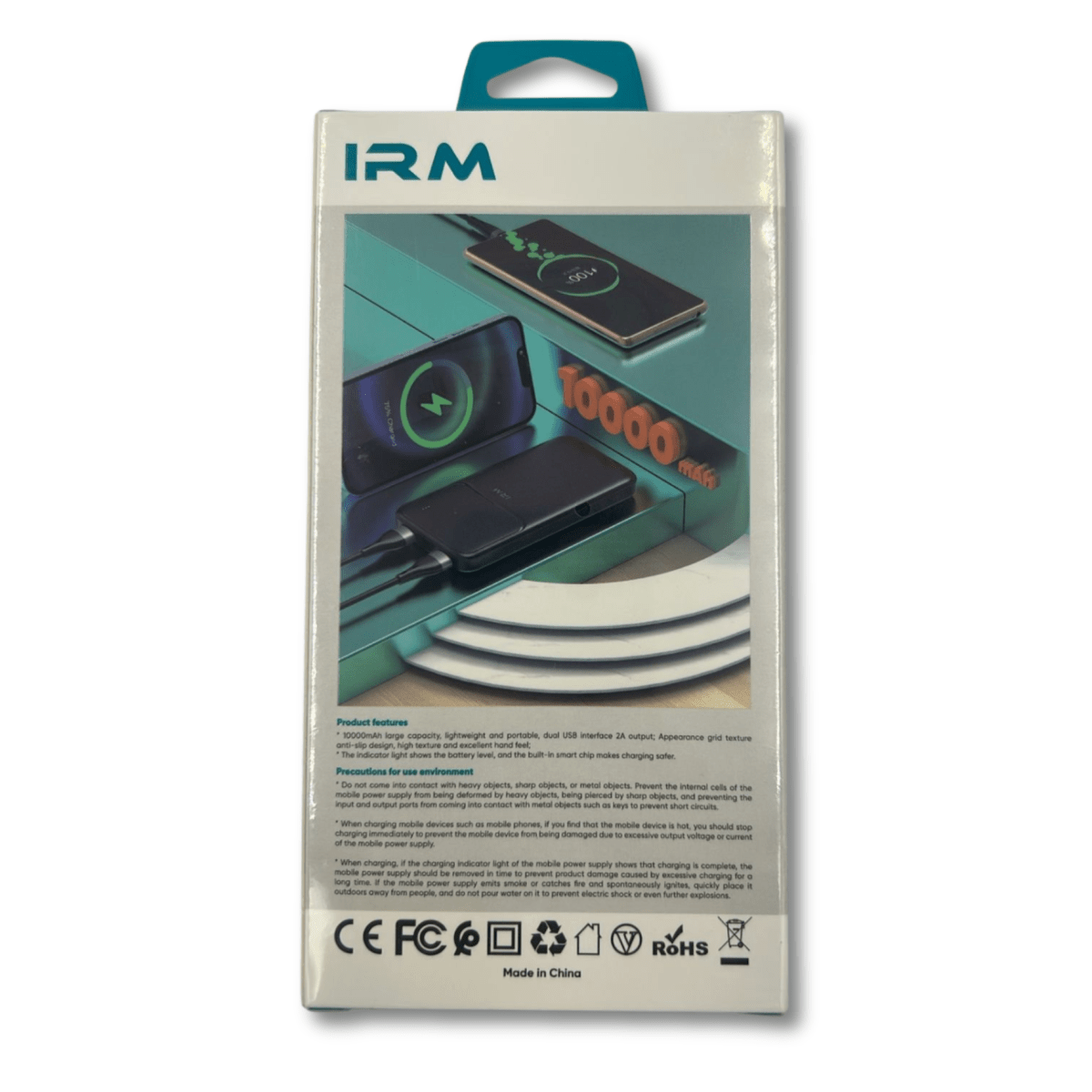 Bateria externa IR39 Power bank IRM 10.000mah IRM611834