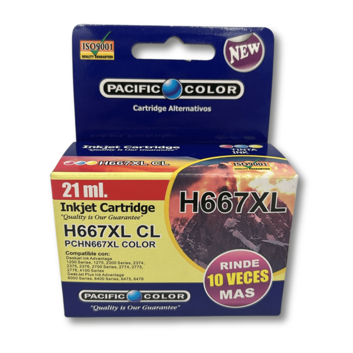 TINTA 667XL COLOR COMPATIBLE HP Pacific Color PCRPP67XLC1