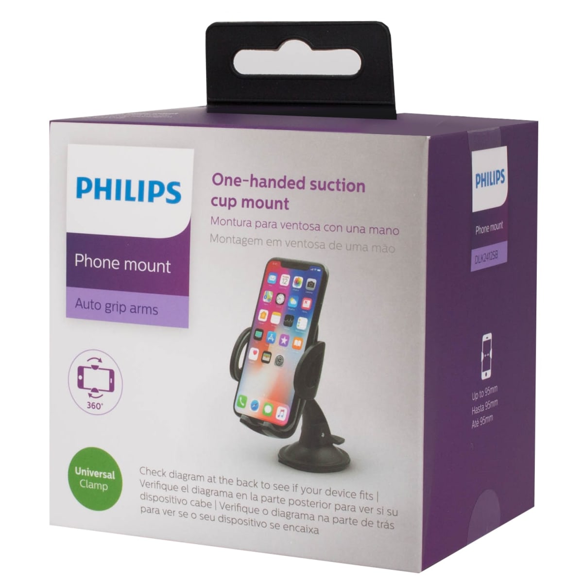 Soporte auto Celular Philips DLK2412SB2