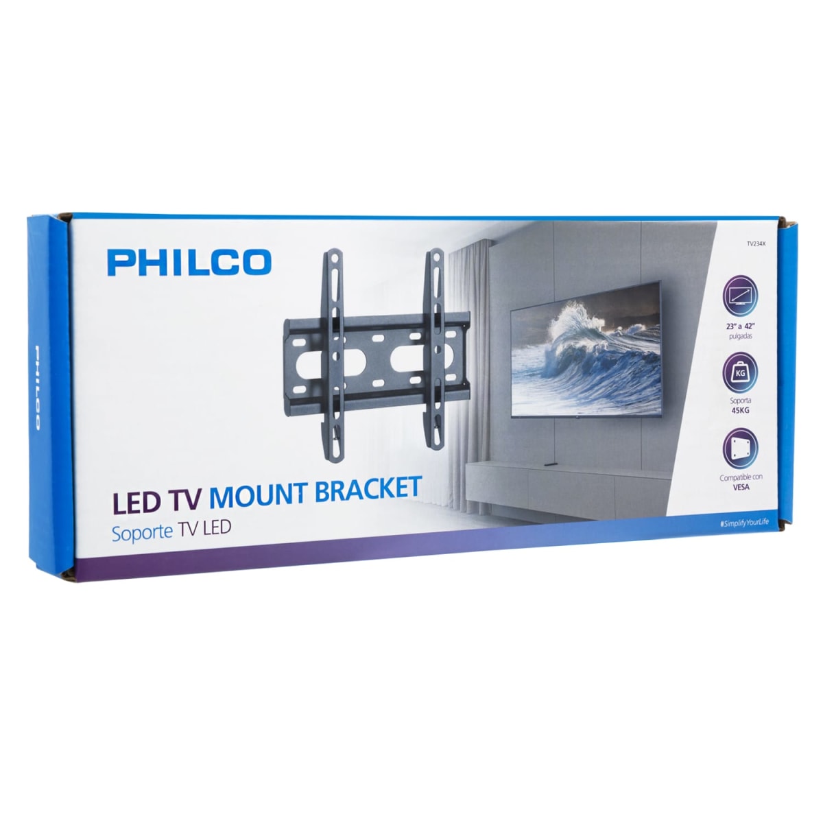 Soporte Led 23'' a 42'' hasta 45kg Philco TV234X2