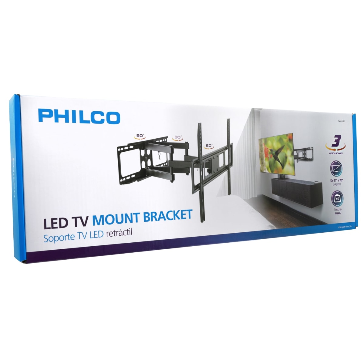 Soporte Led Philco 37'' a 70'' Doble brazo P377X2