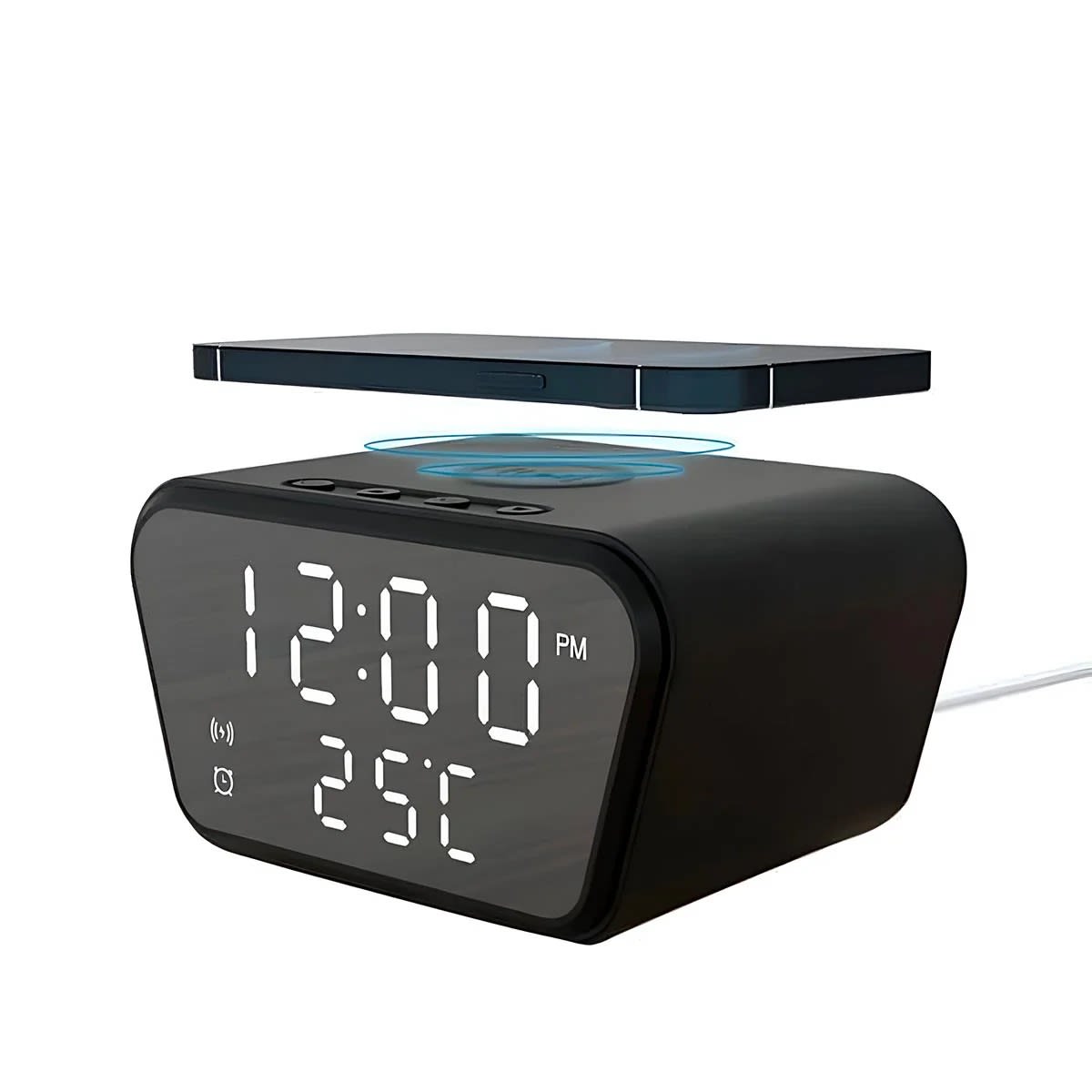 Reloj Despertador Digital c/Cargador Inalambrico1