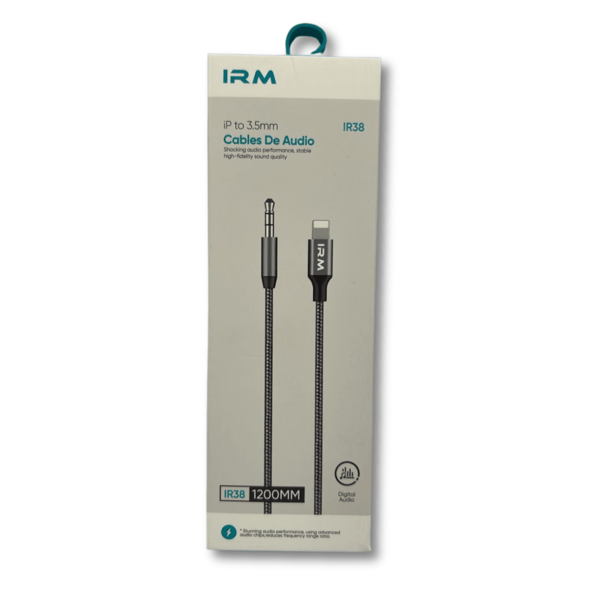 Cable Auxiliar 3,5x Lightning IRM61182 1,2 MT1