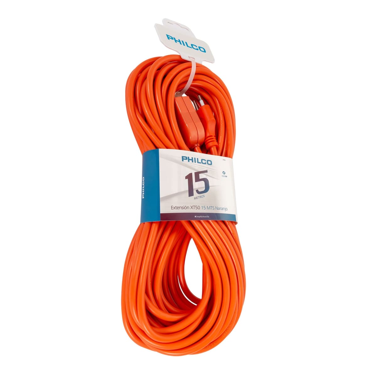 Extensión Eléctrica XT49 15mt Naranjo Philco1