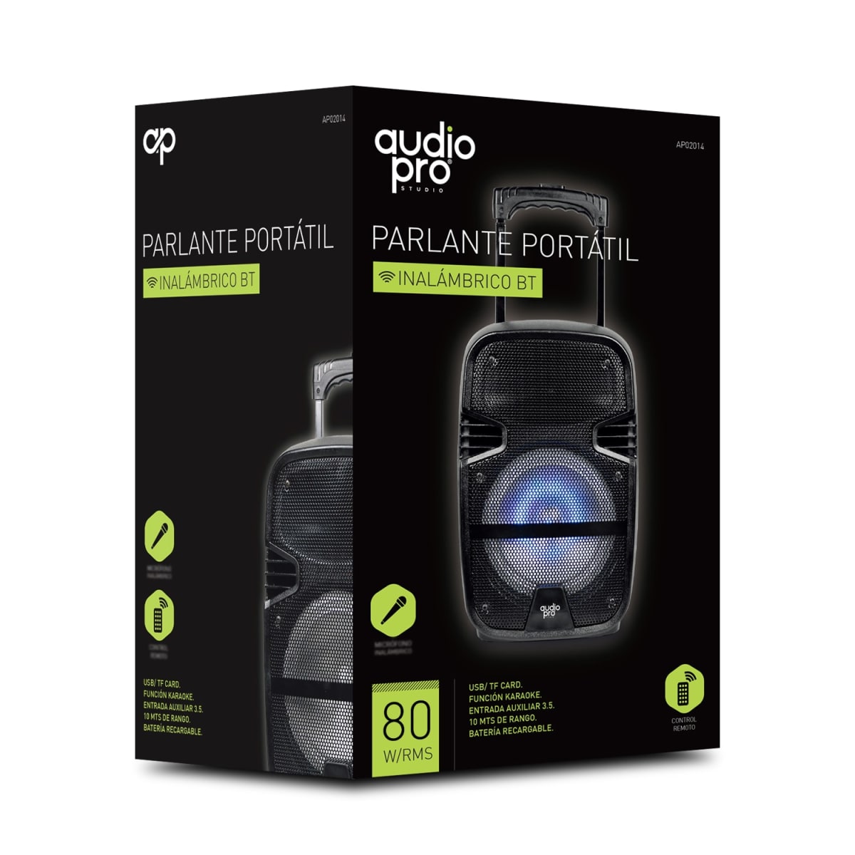 Parlante Karaoke AudioPro BT/USB/TF/AUX APO20144