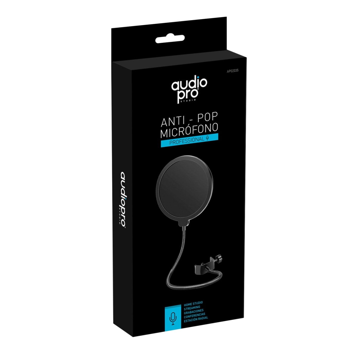 Filtro Anti Pop para Micrófono APO2035 con Soporte Ajustable para Grabación y Streaming5