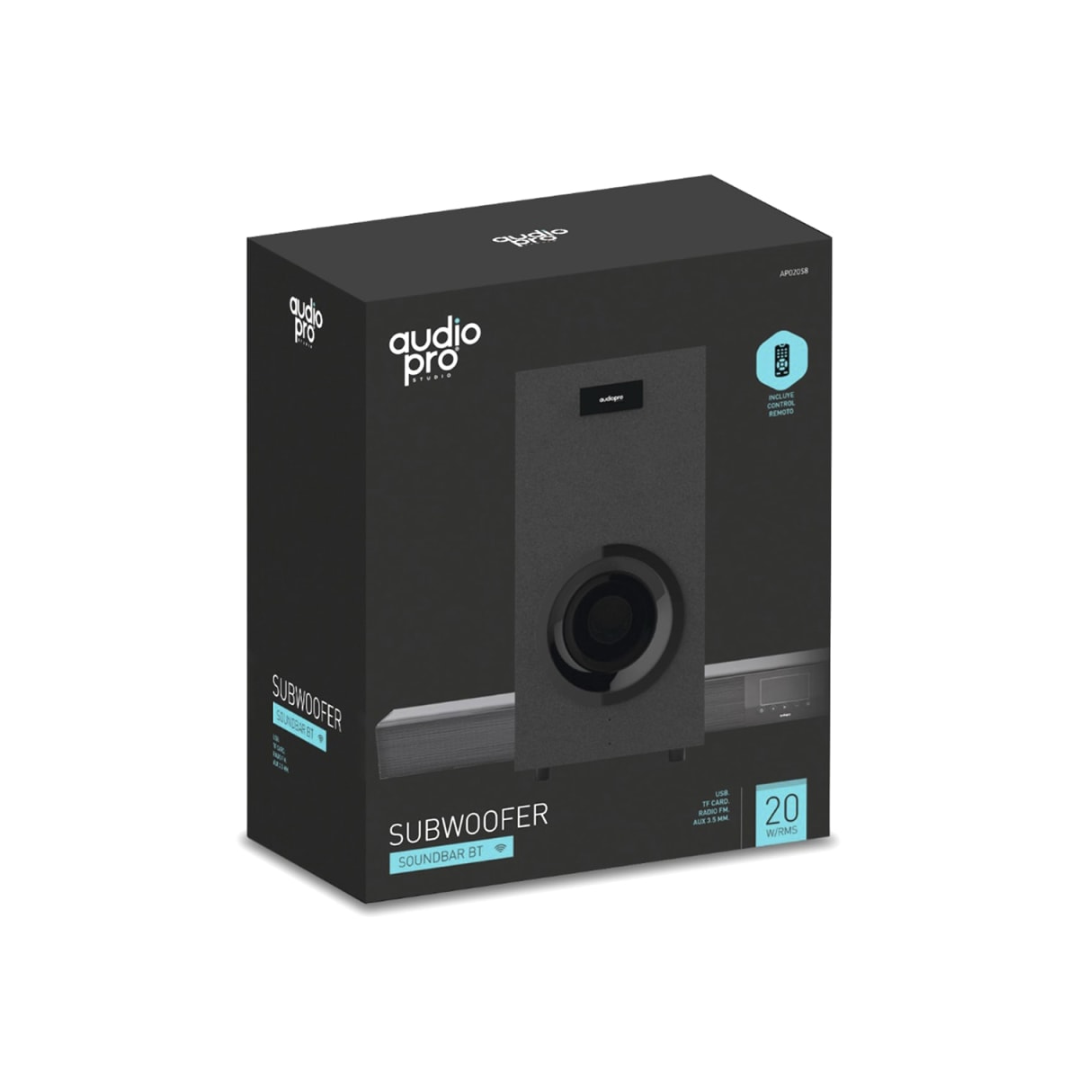 Sistema de sonido BT 2,1 + Subwoofer Audiopro Soundbar APO20585