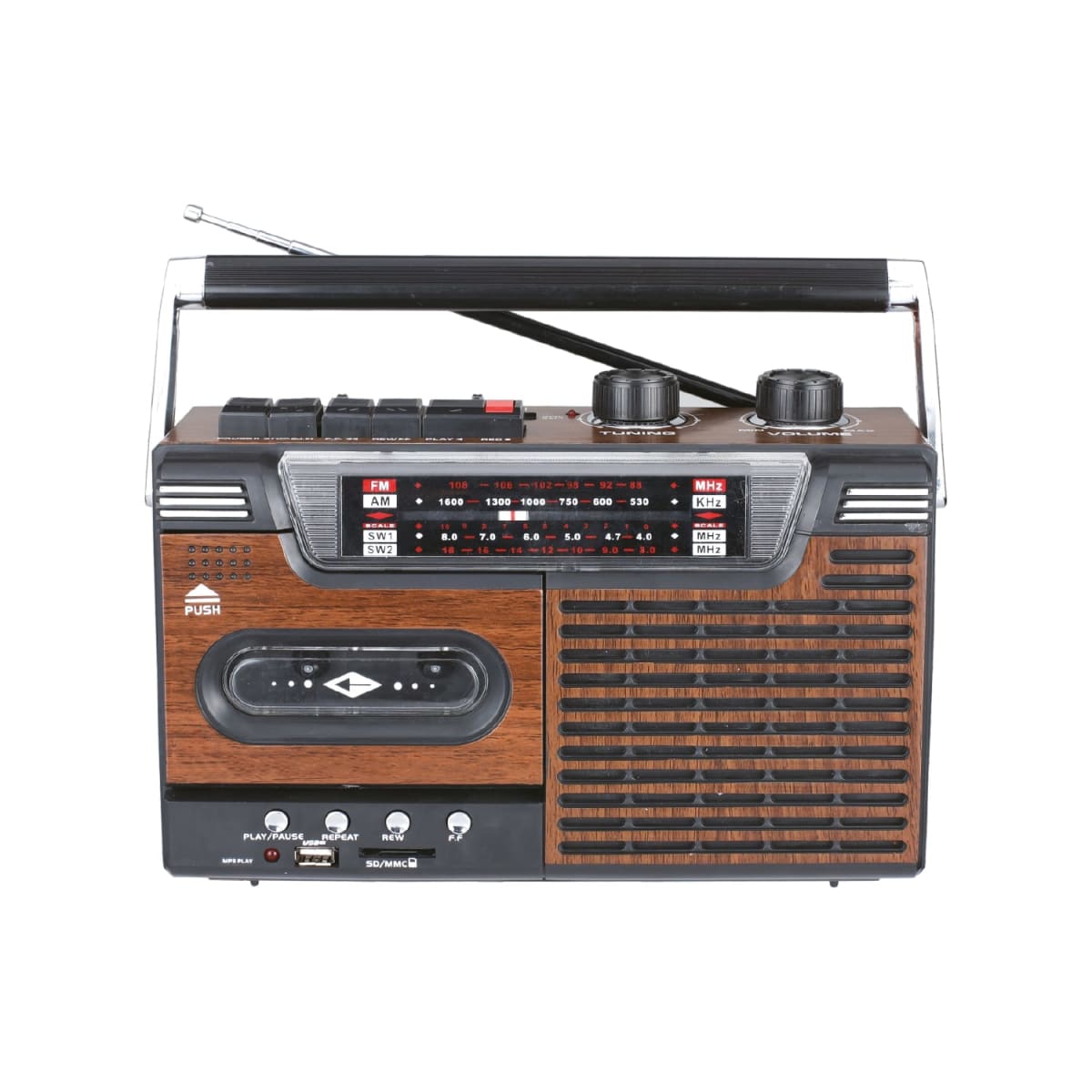 Radio Grabadora Cassette Retro BT/AM/FM/SW1