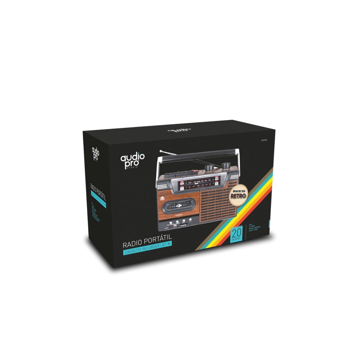 Radio Grabadora Cassette Retro BT/AM/FM/SW2