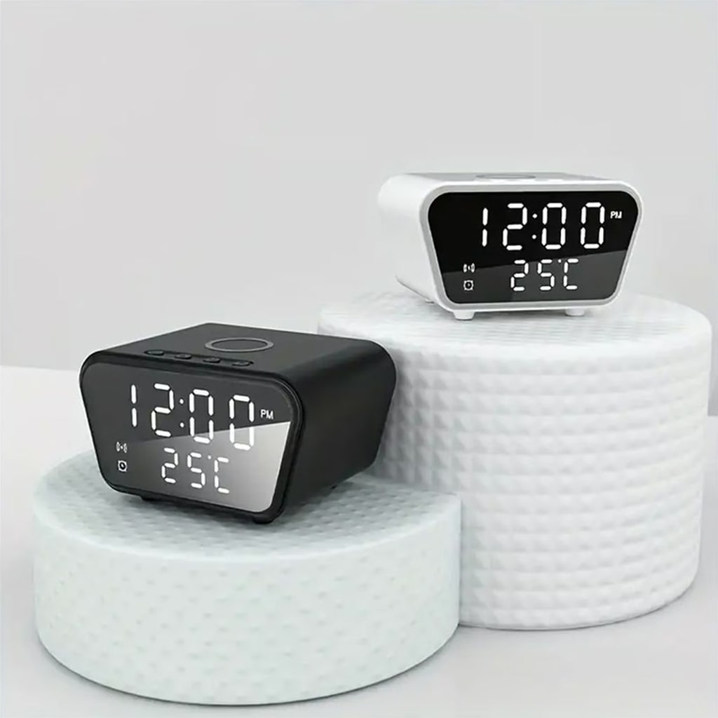 Reloj Despertador Digital c/Cargador Inalambrico2