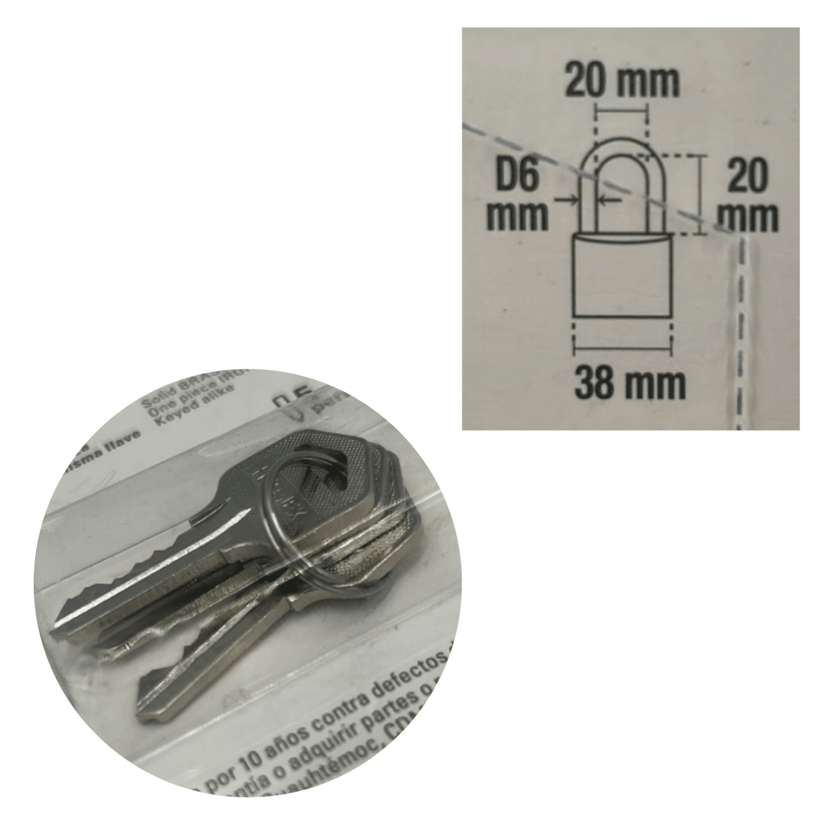 Set 4 Candados misma llave 38mm Hermex1