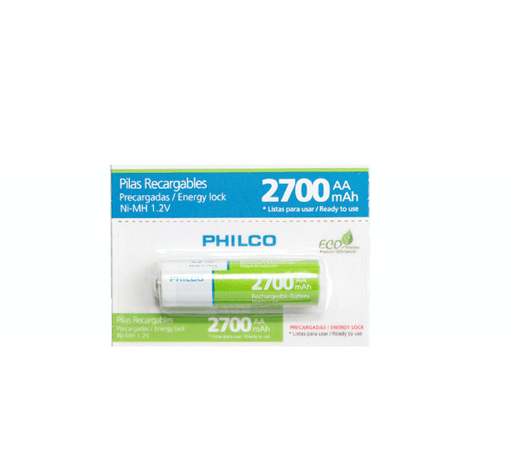 Pila Recargable AA Philco 2700mah x unidad1