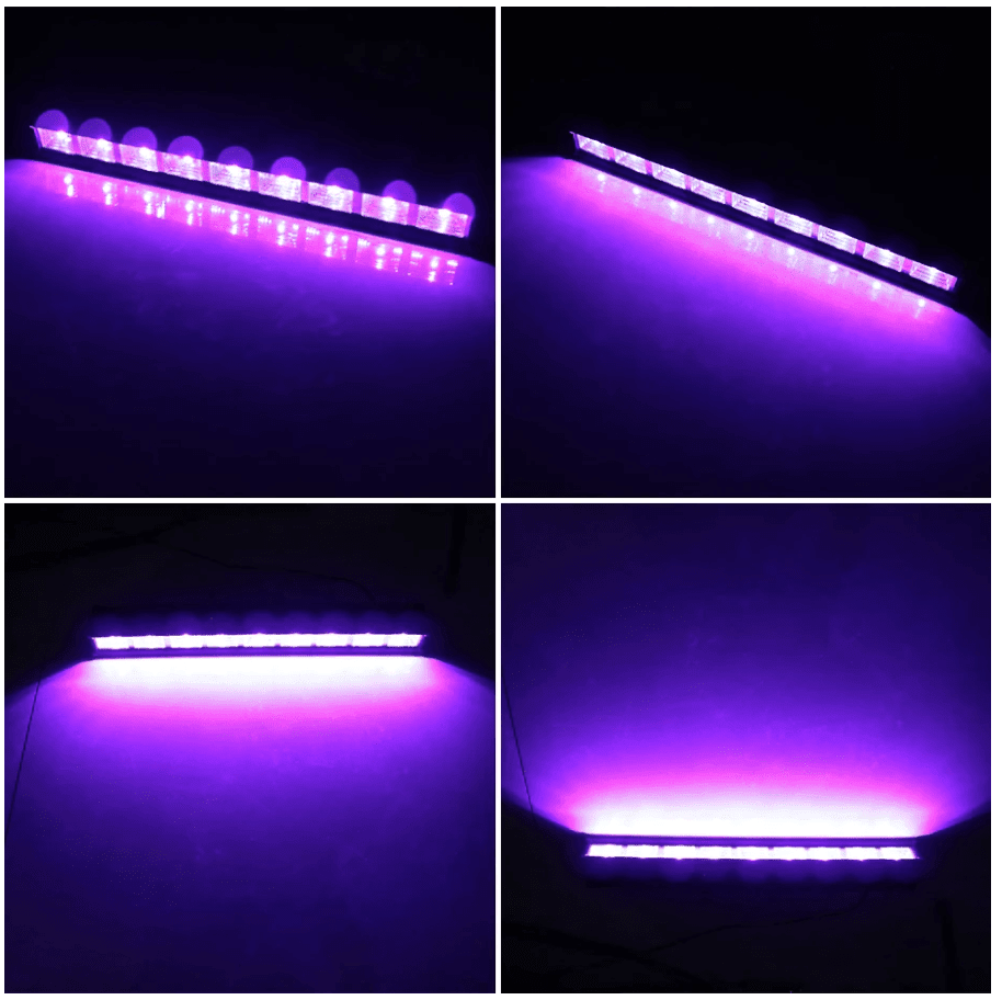 Luz fiesta 9 led UV Ultravioleta barra 3W2