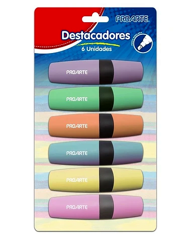 Set Destacadores Pastel Proarte1