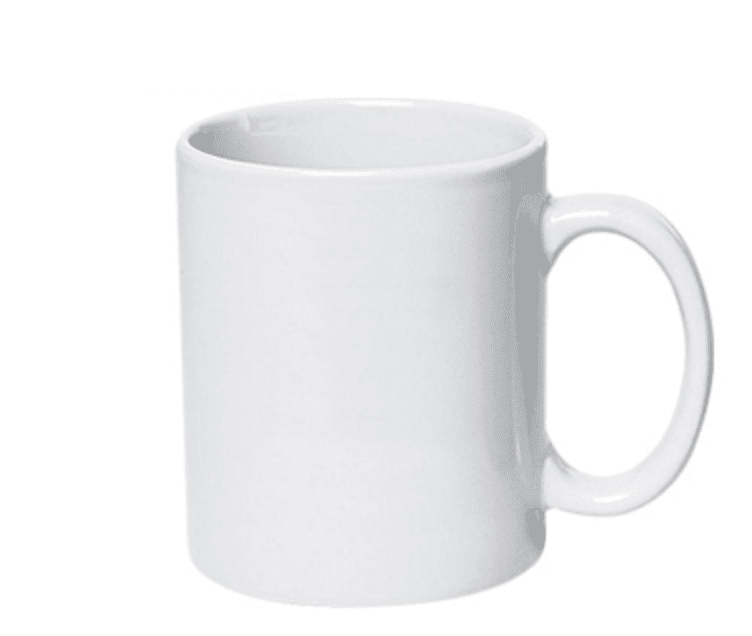 Tazon blanco simple estampado sublimación1