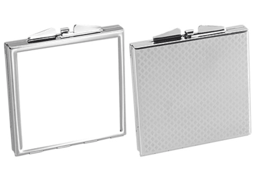 Espejo metálico cuadrado estampado personalizado2