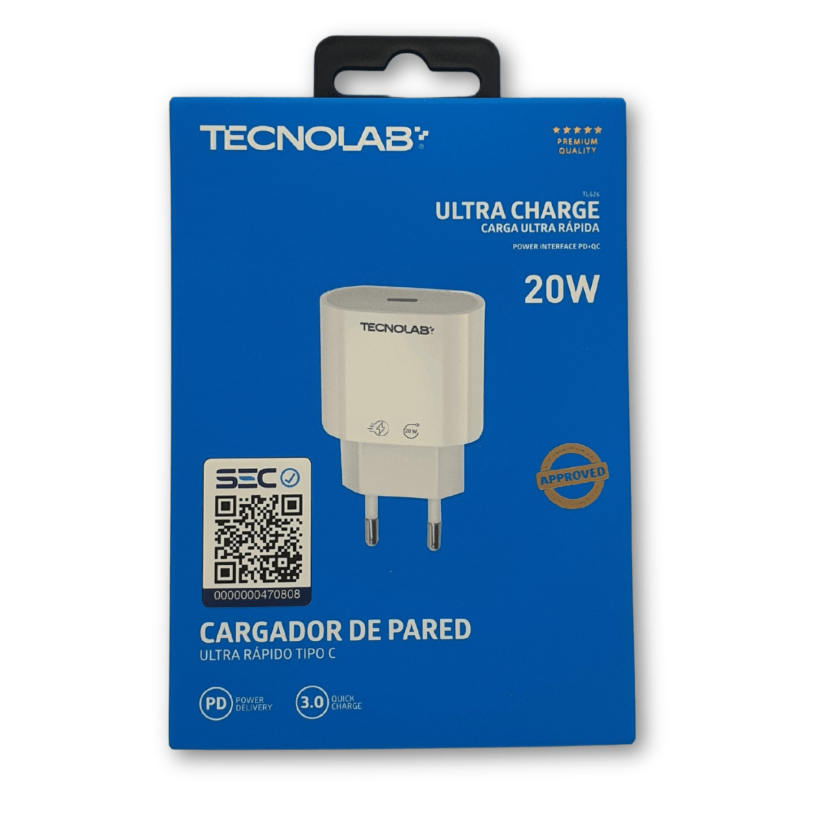 Cargador Tipo C Tecnolab Pared TL6261
