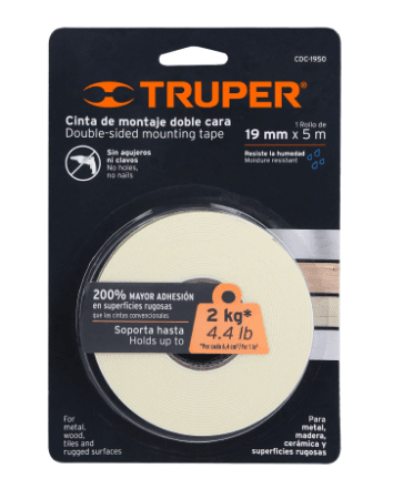Cinta Doble Contacto Truper 5mts2