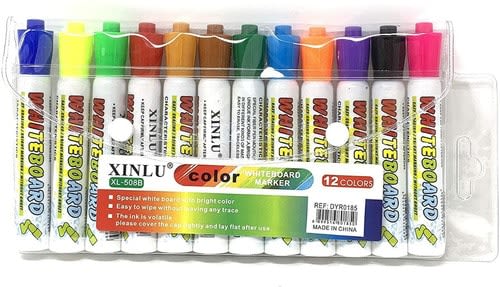 Set 12 plumones colores para pizarra1