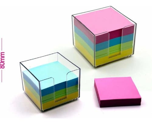 Posit Cuadrado 500 hojas colores cajita acrílico2