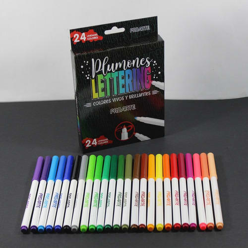 Set 24 plumones Lettering Proarte2