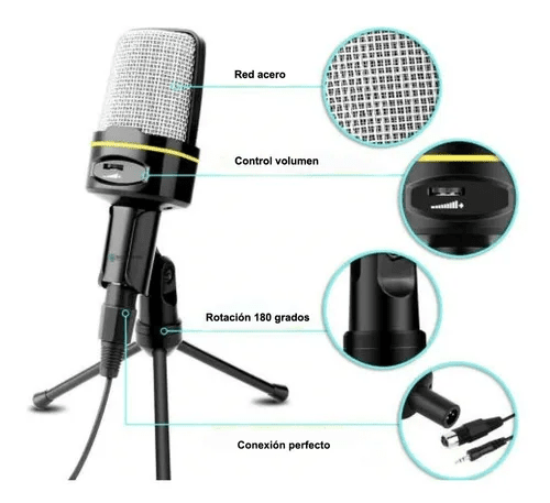 Microfono Para Streaming Andowl QY9202