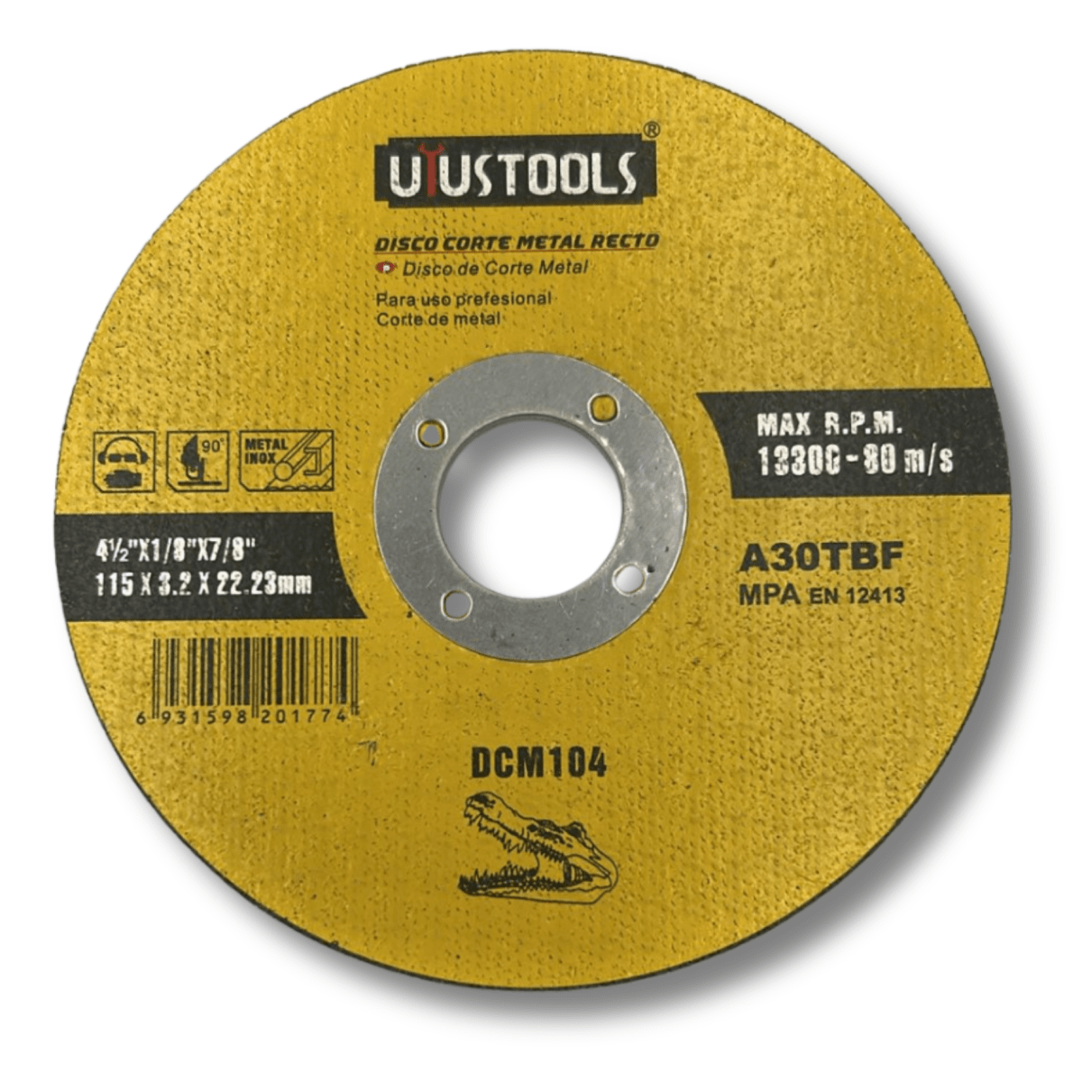 Disco de Corte Metal Uyustools 4 1/2'' corte normal1