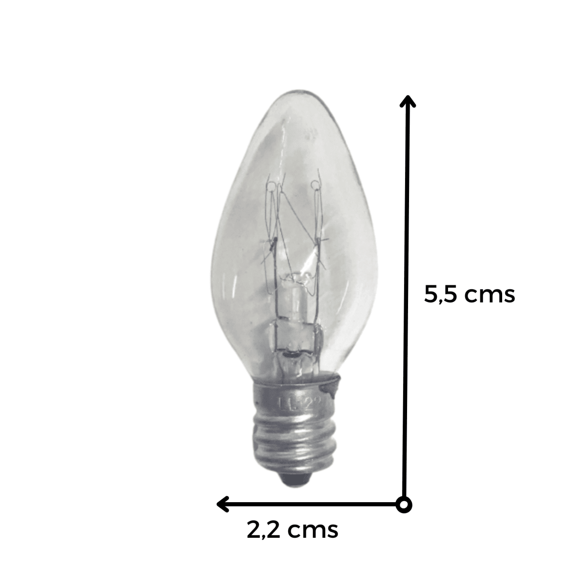 Ampolleta para lámpara E12 10W2