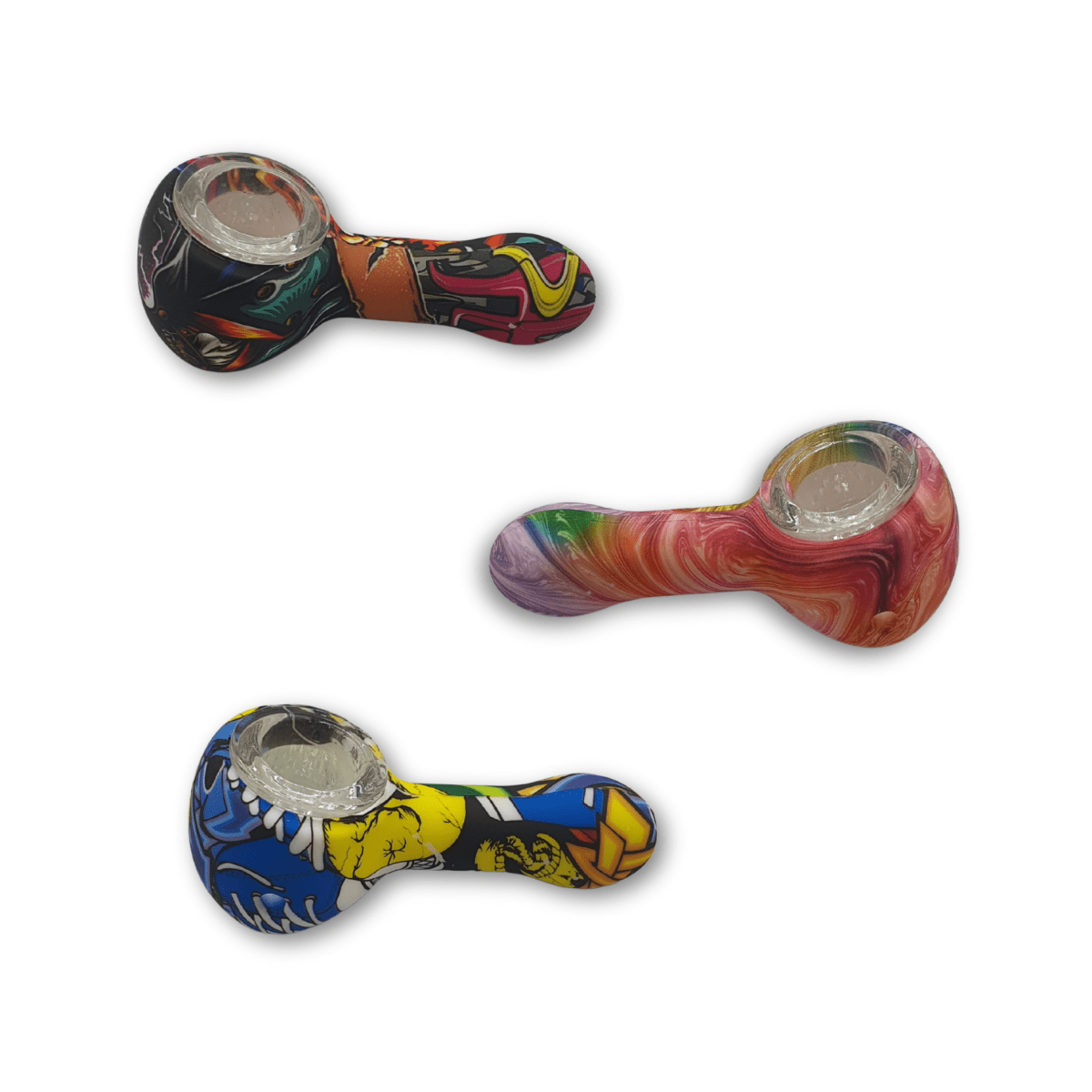 Pipa de Vidrio / Pyrex con silicona diseños1