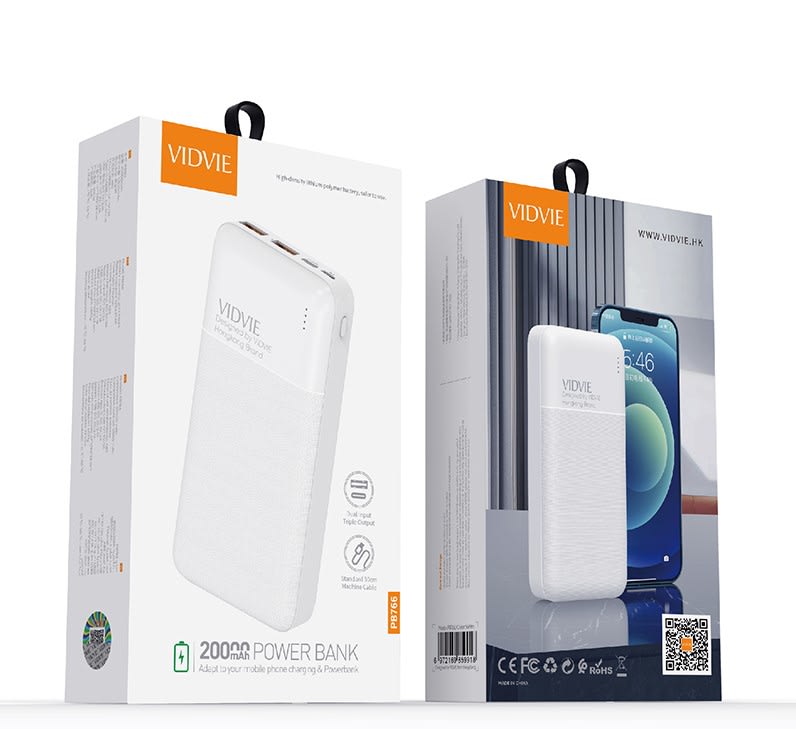 Bateria Externa Power Bank 20,000mah Vidvie3