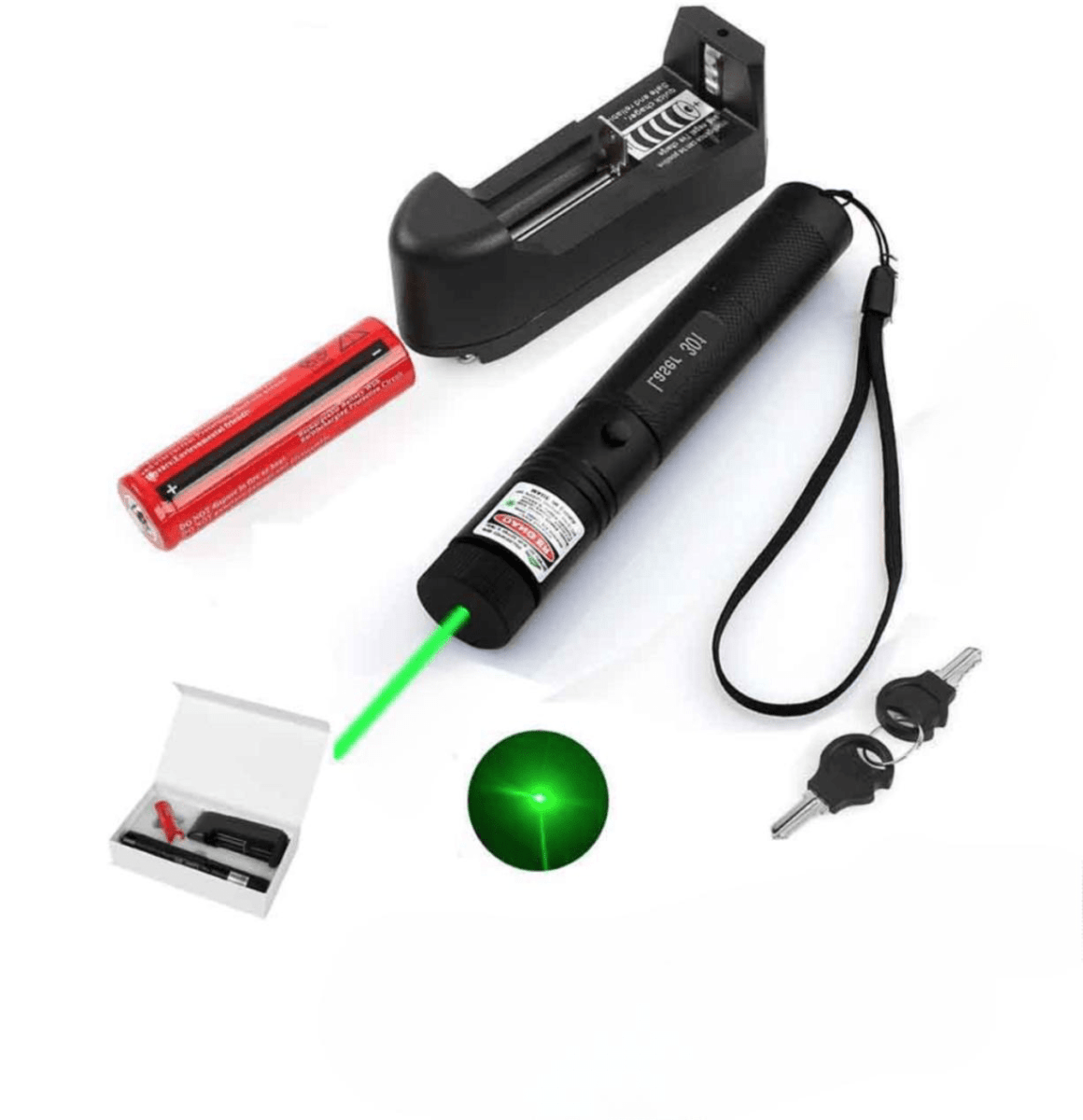 Puntero Laser verde Recargable (Pila Litio) IRM2