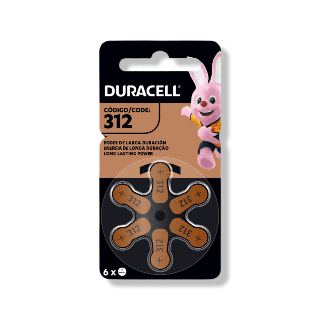 Pila auditiva Duracell Nº312 x6 pilas1
