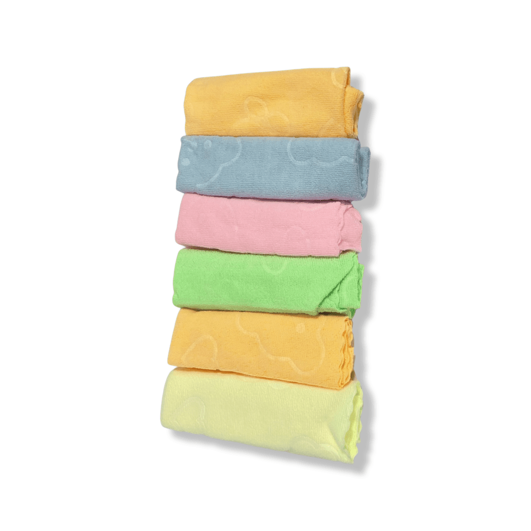 Set 6 Pañitos Poliester colores1