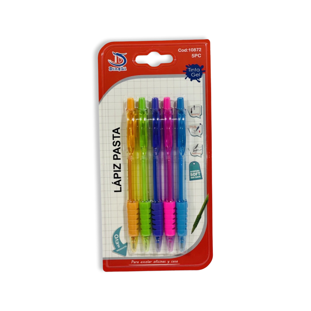 Set Lapiz Pasta Gel 5 colores1