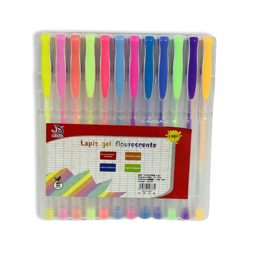 Lápiz Gel Fluorescente 12 DingLi1