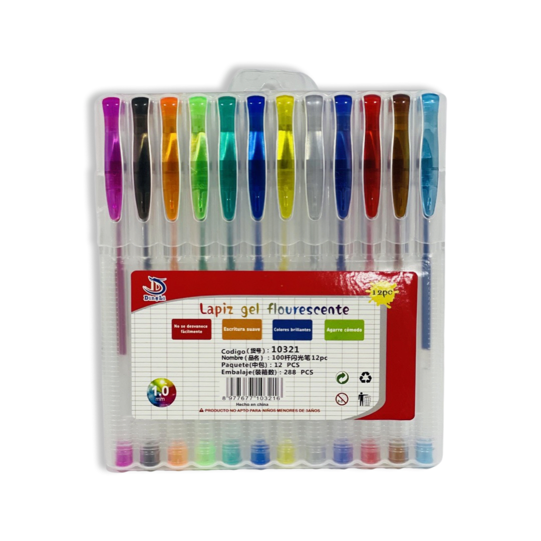 Lápiz Gel metalizados 12 DingLi1