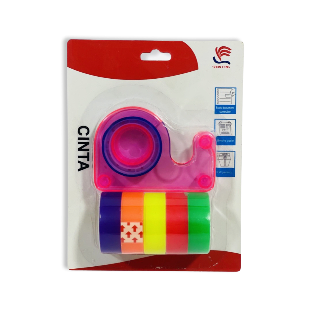 Porta Scotch con 5 scotch colores1