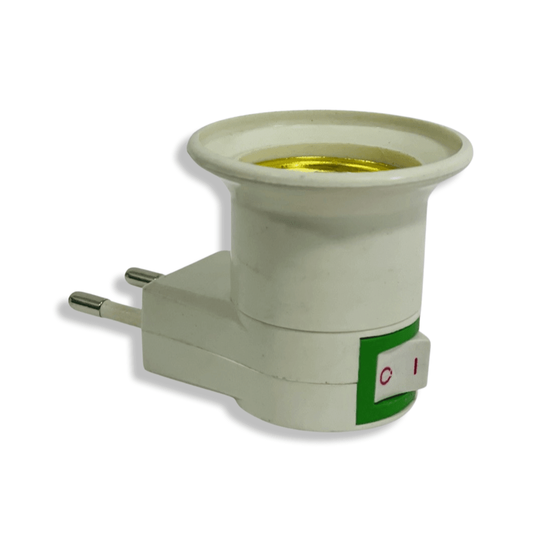 Soquete con enchufe e interruptor1
