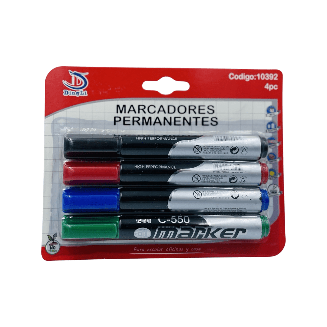 Set 4 plumones permanente DingLi1