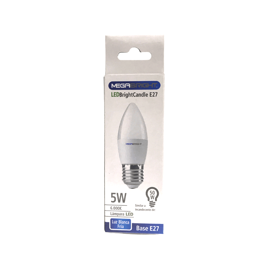 Ampolleta Led Megabright E27 vela fria1