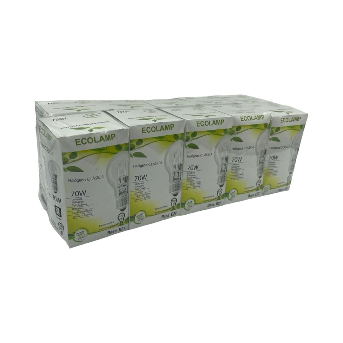 Pack 10 Ampolletas Ecolamp Clasica 70w Dimeable E273