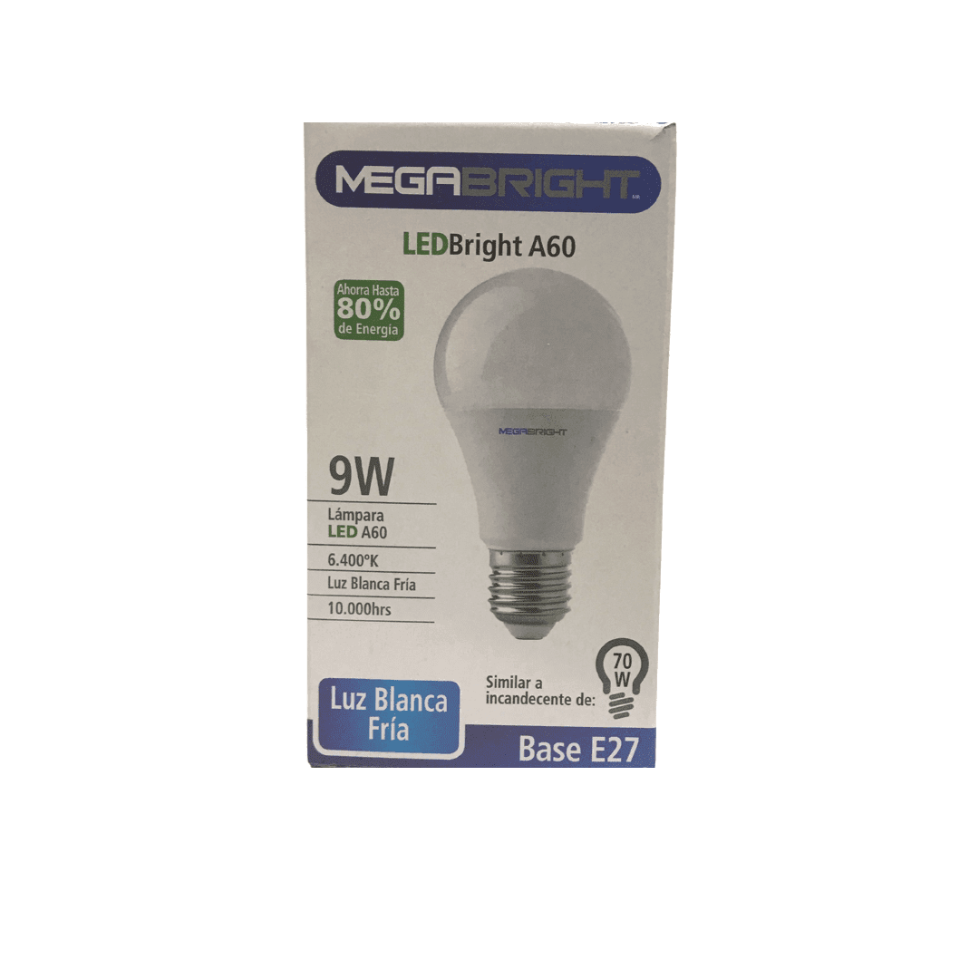 Pack 10 Ampolletas Led Megabright E27 9W2